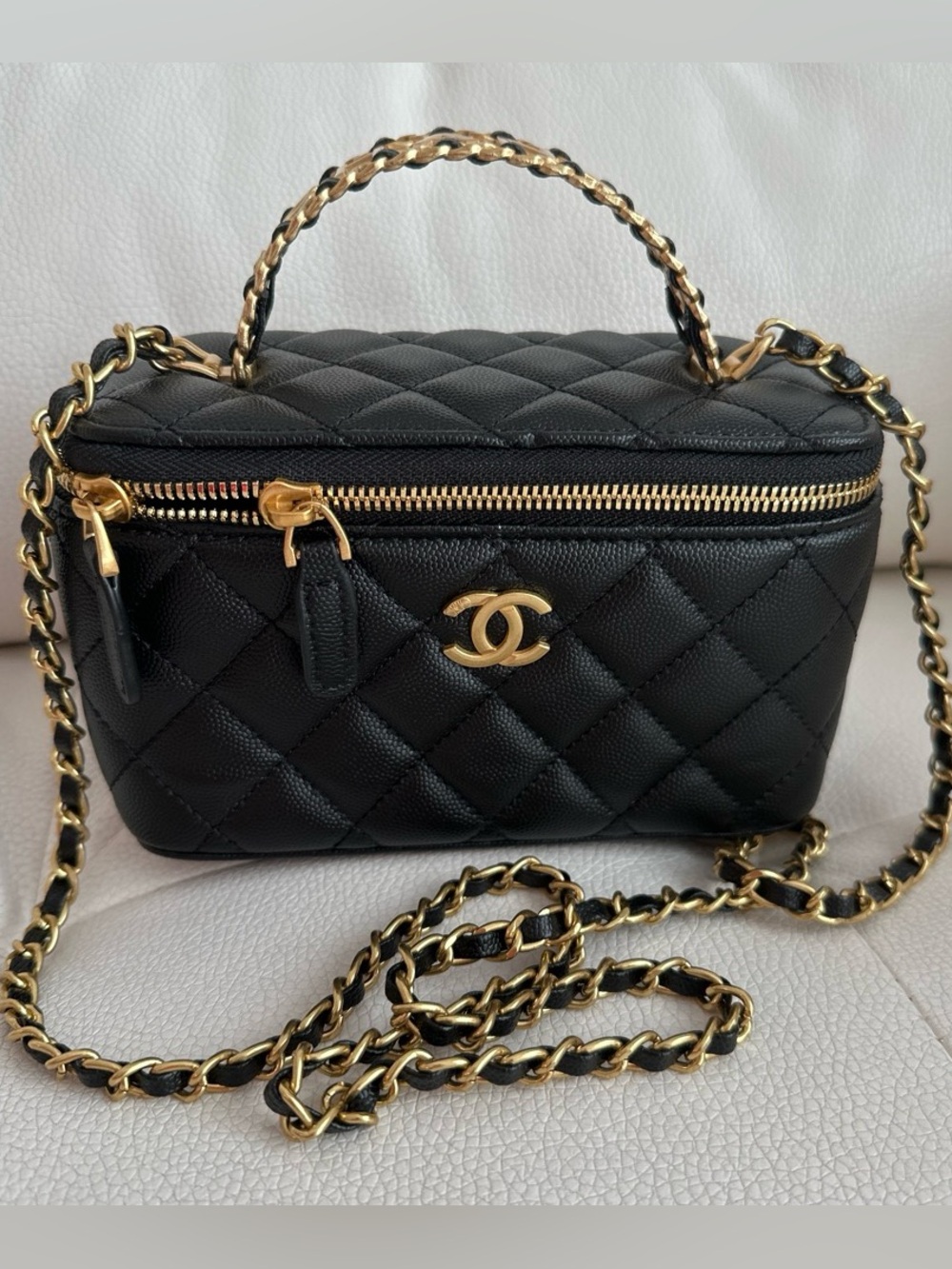 Like new condition vanity bag with dust bag